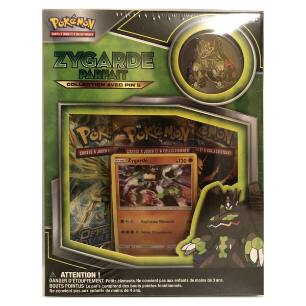 Collection avec pin's Zygarde Parfait Pokémon, version française
