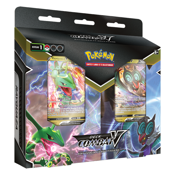 Coffret - Deck Combat V Rayquaza vs Bruyverne, boîte française