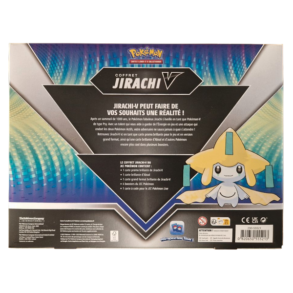 Dos du Coffret Jirachi-V, contenu détaillé