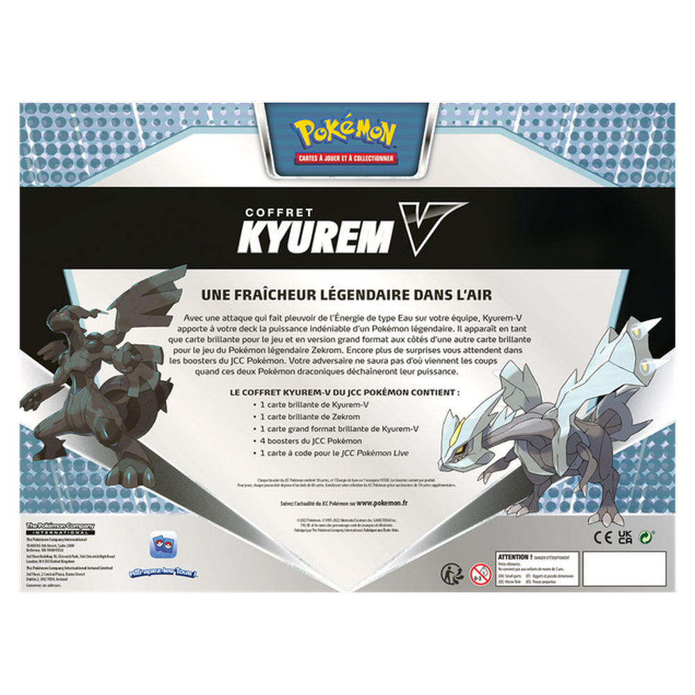 Dos du Coffret Kyurem-V : détail du contenu