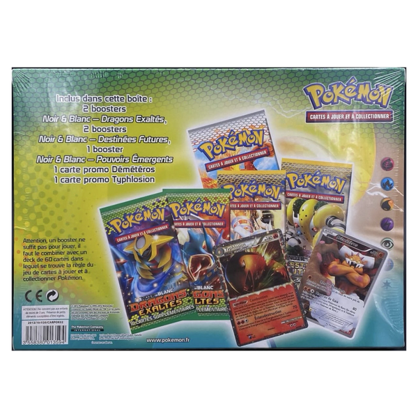 Coffret Noir & Blanc Dragons Exaltés Typhlosion, dos de la boîte