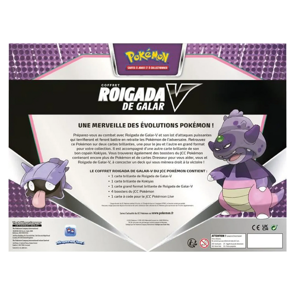 Dos du Coffret Roigada de Galar-V : détail du contenu