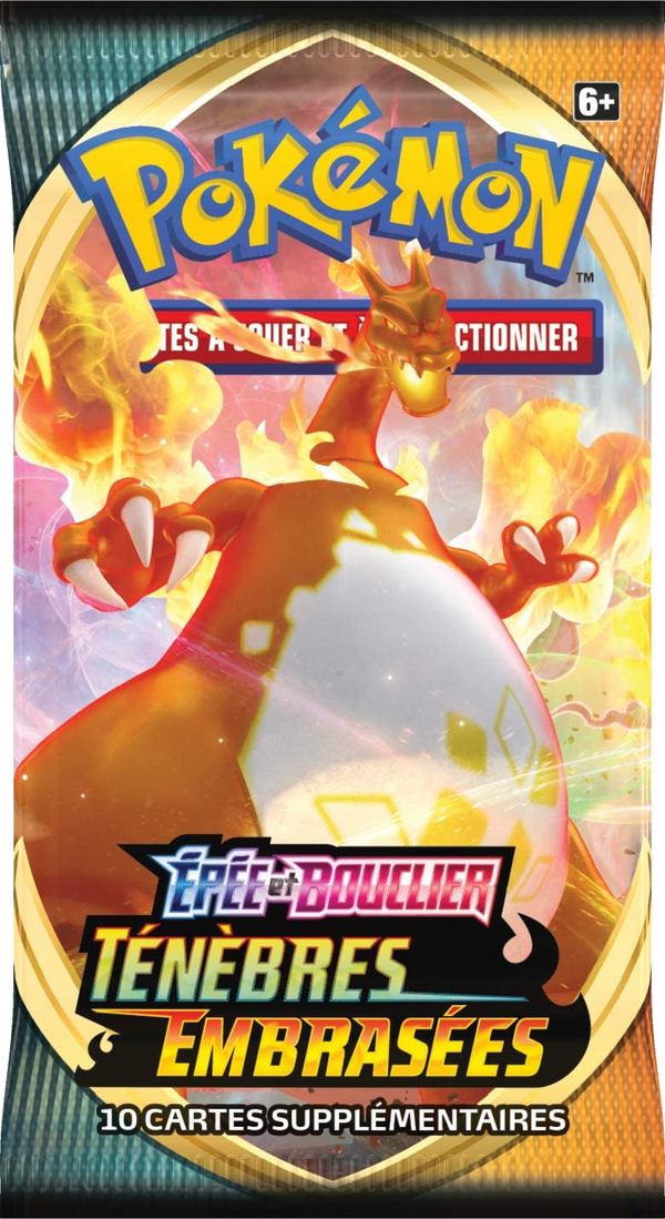 Booster Pokémon Ténèbres Embrasées illustration Dracaufeu Gigamax, scellé français