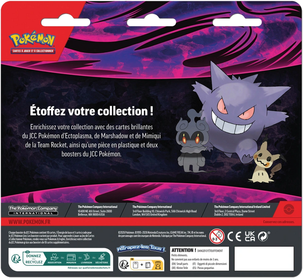 DuoPack Ectoplasma, Mimiqui et Marshadow, dos du blister