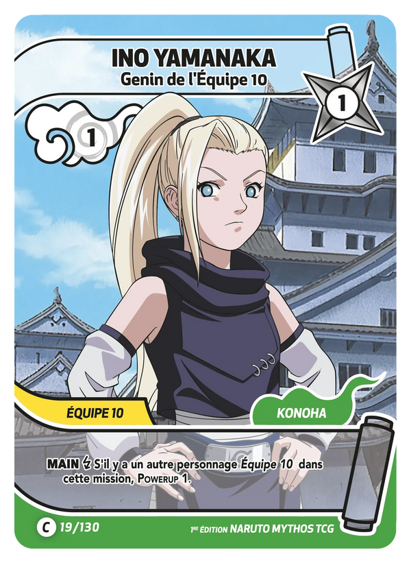 Ino Yamanaka — Genin de l'Équipe 10 (Naruto Mythos 019/130)