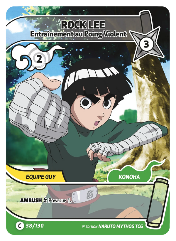Rock Lee — Entraînement au Poing Violent (Naruto Mythos 038/130)