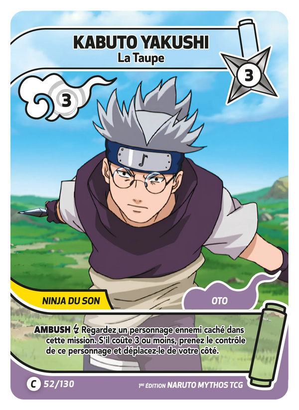 Kabuto Yakushi — La Taupe (Naruto Mythos 052/130)