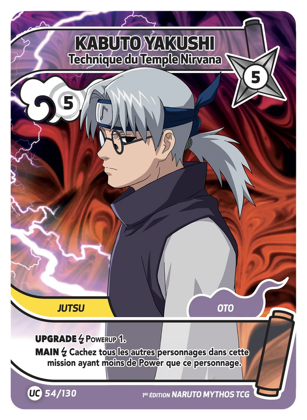 Kabuto Yakushi — Technique du Temple Nirvana (Naruto Mythos 054/130)