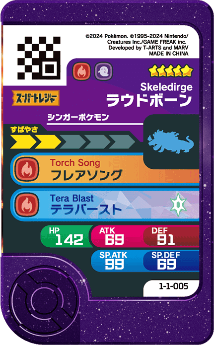 Frienda Pick Flâmigator (1-1-005) verso Pokémon Frienda Original Set 1