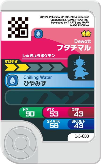 Frienda Pick Mateloutre (1-5-033) verso Pokémon Frienda Original Set 5
