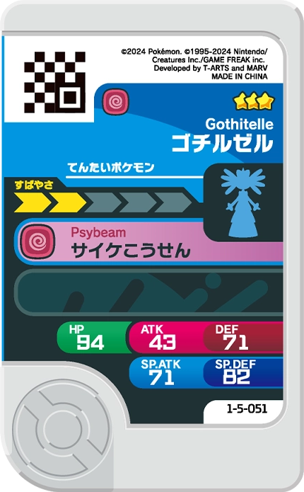 Frienda Pick Sidérella (1-5-051) verso Pokémon Frienda Original Set 5