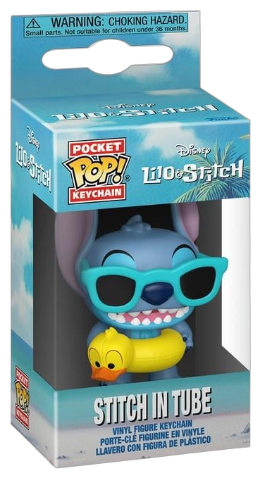 Pocket POP! Keychain Funko Stitch dans sa bouée canard