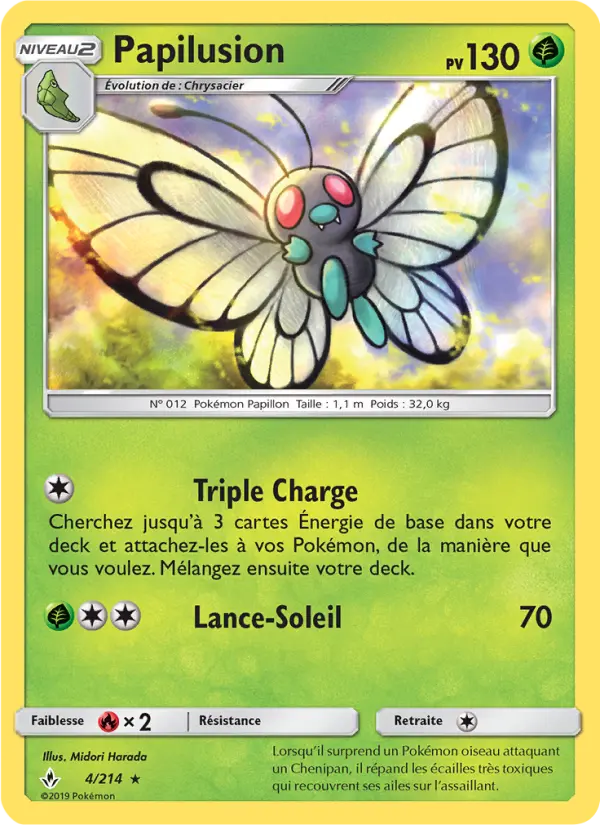 Papilusion — Carte Pokémon 4 Alliance Infaillible