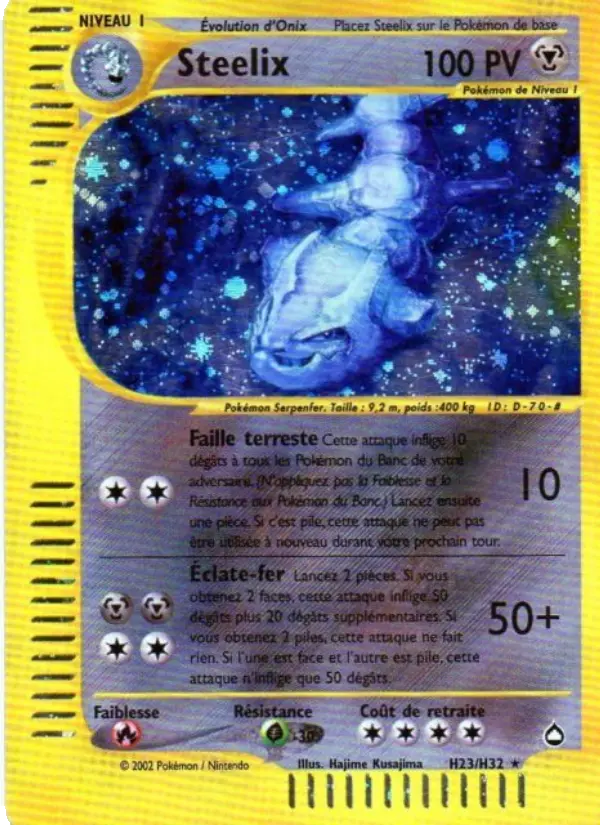 Steelix — Carte Pokémon H23 Aquapolis