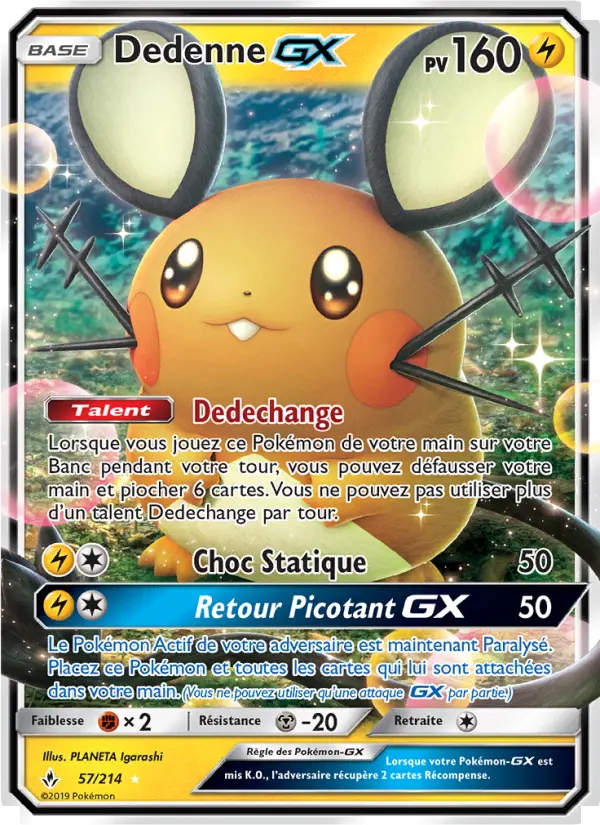 Dedenne GX — Carte Pokémon 57 Alliance Infaillible