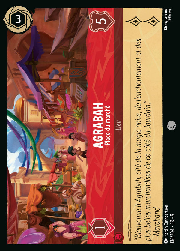 Agrabah - Place du marché — Carte Disney Lorcana 136 Fabuleux