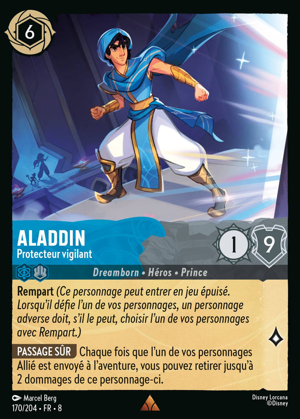 Aladdin - Protecteur vigilant — Carte Disney Lorcana 170 Le Règne de Jafar