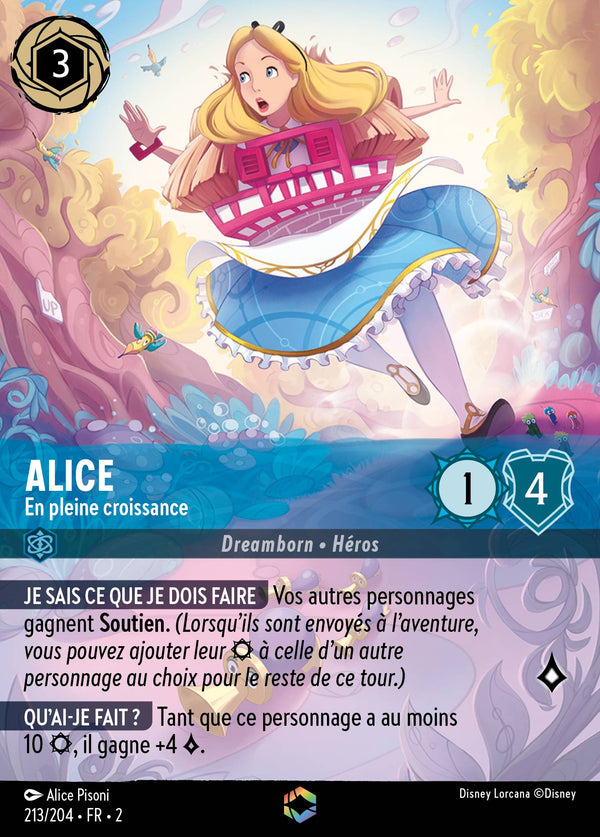 Alice - En pleine croissance — Carte Disney Lorcana 213 L'Ascension des Floodborn