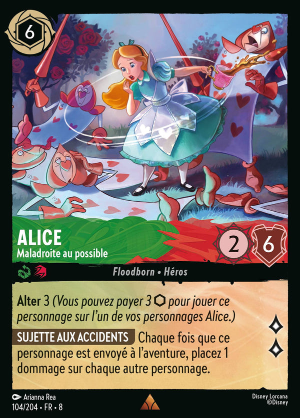 Alice - Maladroite au possible — Carte Disney Lorcana 104 Le Règne de Jafar