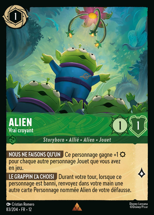 Alien - Vrai croyant — Carte Disney Lorcana 83 Contrées Inconnues