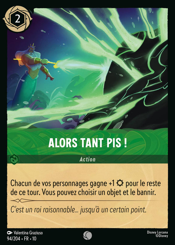Alors tant pis ! — Carte Disney Lorcana 94 Lueurs dans les Profondeurs