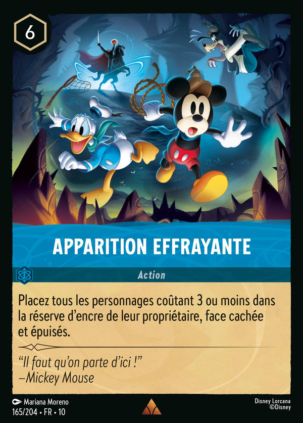 Apparition effrayante — Carte Disney Lorcana 165 Lueurs dans les Profondeurs