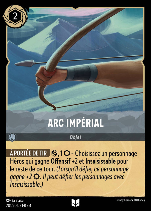 Arc Impérial — Carte Disney Lorcana 201 Le Retour d'Ursula