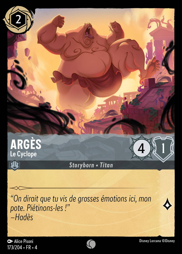 Argès - Le Cyclope — Carte Disney Lorcana 173 Le Retour d'Ursula