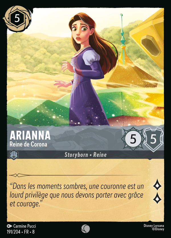 Arianna - Reine de Corona — Carte Disney Lorcana 191 Le Règne de Jafar