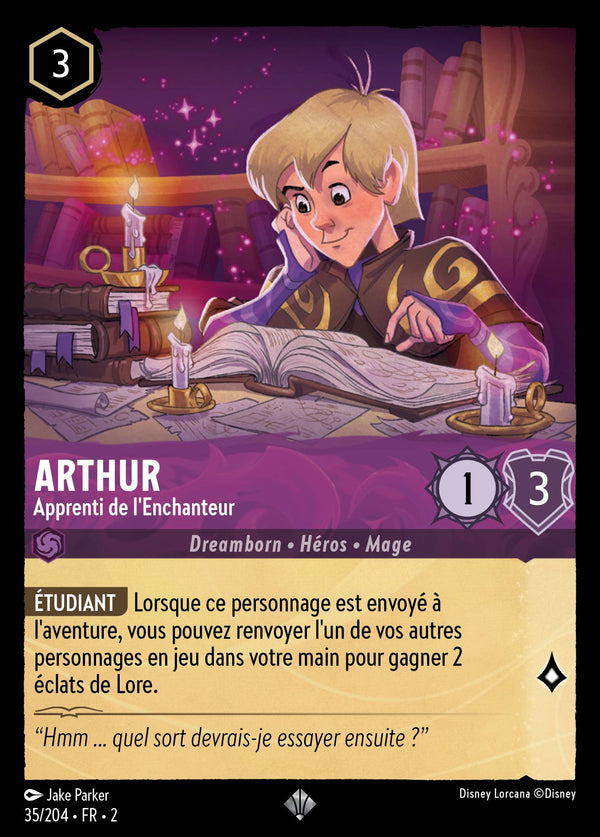 Arthur - Apprenti de l'Enchanteur — Carte Disney Lorcana 35 L'Ascension des Floodborn