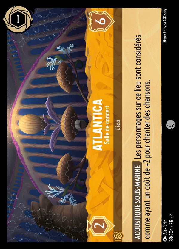 Atlantica - Salle de concert — Carte Disney Lorcana 33 Le Retour d'Ursula