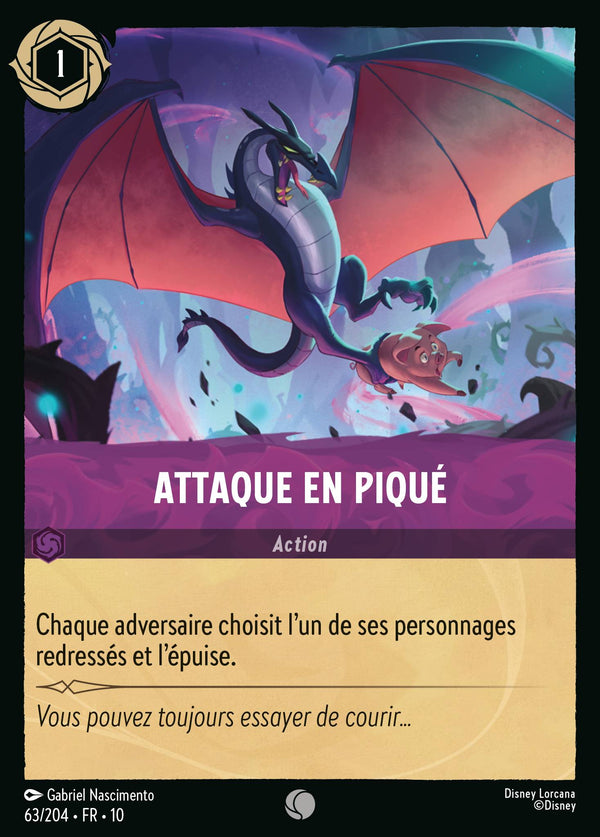 Attaque en piqué — Carte Disney Lorcana 63 Lueurs dans les Profondeurs