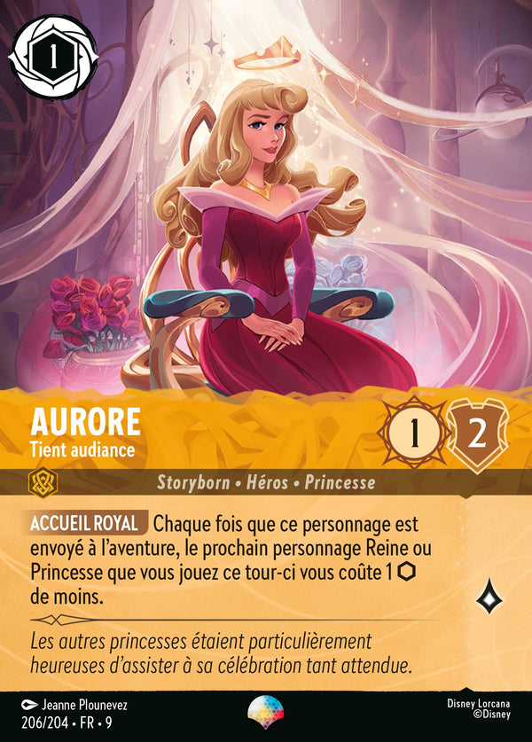 Aurore - Tient audiance — Carte Disney Lorcana 206 Fabuleux