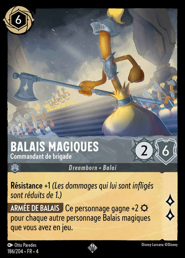 Balais magiques - Commandant de brigade — Carte Disney Lorcana 186 Le Retour d'Ursula