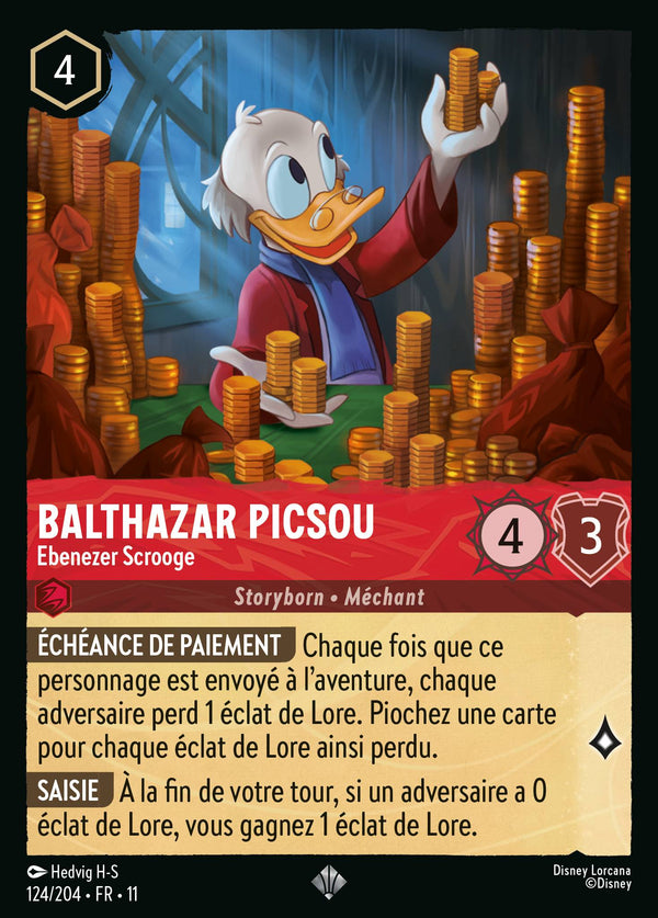 Balthazar Picsou - Ebenezer Scrooge — Carte Disney Lorcana 124 Givresort