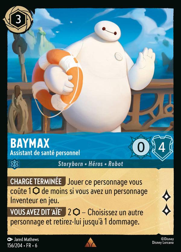 Baymax - Assistant de santé personnel — Carte Disney Lorcana 156 La Mer Azurite