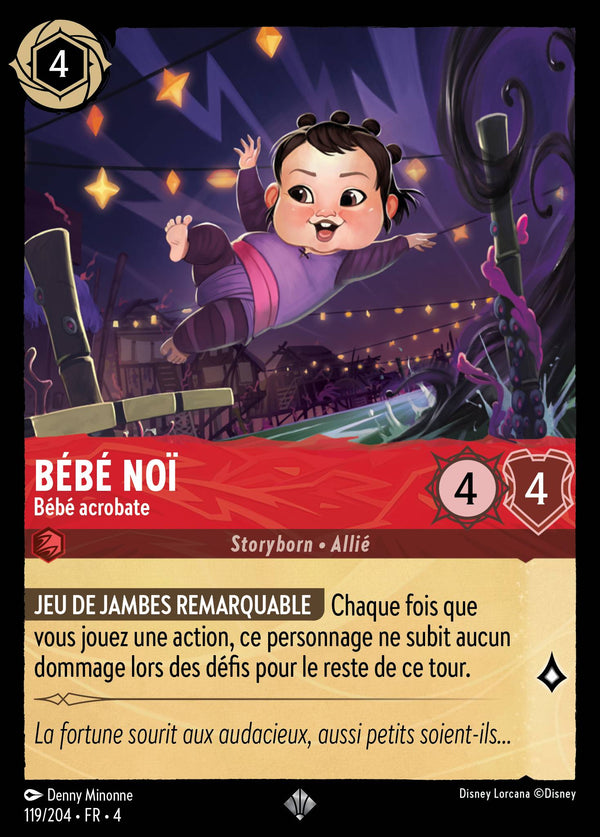 Bébé Noï - Bébé acrobate — Carte Disney Lorcana 119 Le Retour d'Ursula