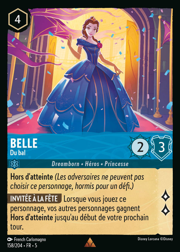 Belle - Du bal — Carte Disney Lorcana 158 Ciel Scintillant
