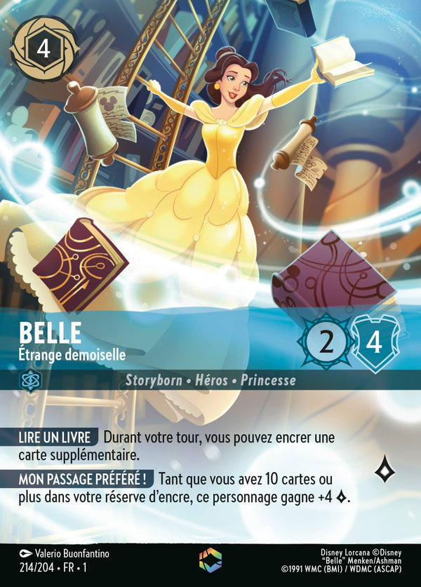 Belle - Étrange demoiselle — Carte Disney Lorcana 214 Premier Chapitre