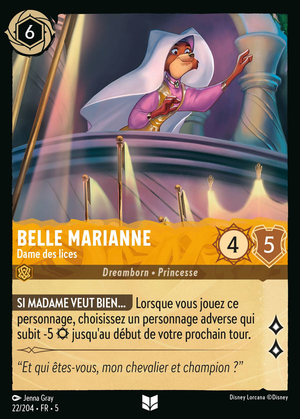 Belle Marianne - Dame des lices — Carte Disney Lorcana 22 Ciel Scintillant