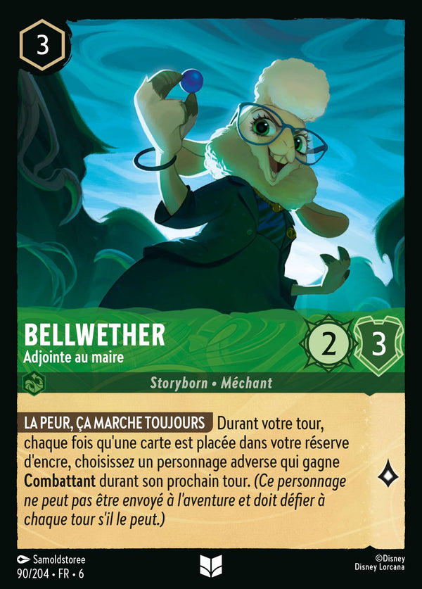 Bellwether - Adjointe au maire — Carte Disney Lorcana 90 La Mer Azurite