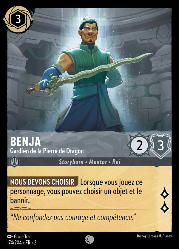 Benja - Gardien de la Pierre de Dragon — Carte Disney Lorcana 174 L'Ascension des Floodborn