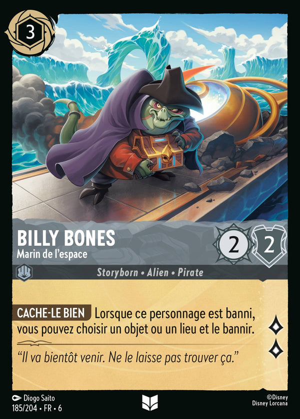 Billy Bones - Marin de l'espace — Carte Disney Lorcana 185 La Mer Azurite
