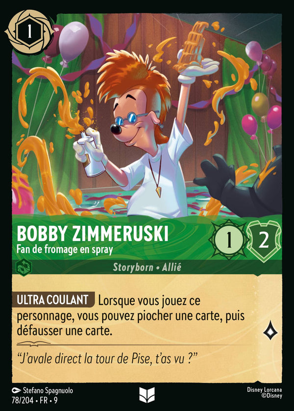 Bobby Zimmeruski - Fan de fromage en spray — Carte Disney Lorcana 78 Fabuleux