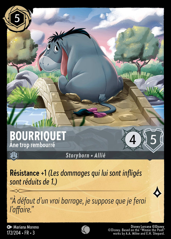 Bourriquet - Âne trop rembourré — Carte Disney Lorcana 172 Les Terres d'Encres