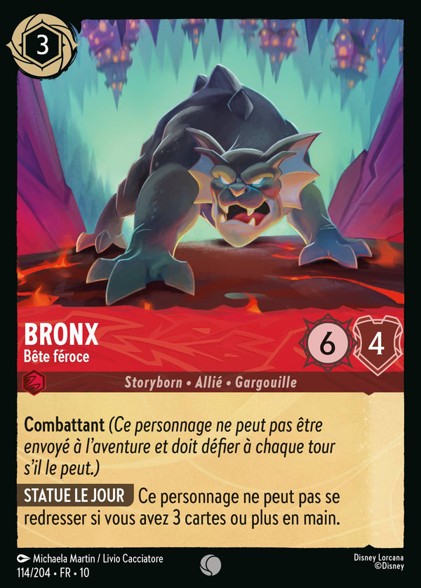 Bronx - Bête féroce — Carte Disney Lorcana 114 Lueurs dans les Profondeurs
