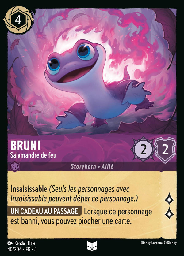 Bruni - Salamandre de feu — Carte Disney Lorcana 40 Ciel Scintillant