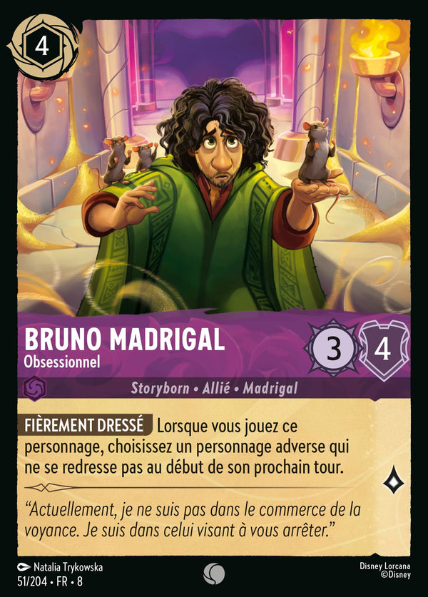 Bruno Madrigal - Obsessionnel — Carte Disney Lorcana 51 Le Règne de Jafar