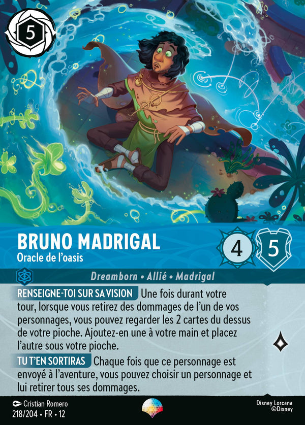 Bruno Madrigal - Oracle de l'oasis — Carte Disney Lorcana 218 Contrées Inconnues