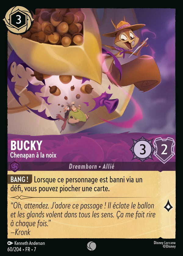 Bucky - Chenapan à la noix — Carte Disney Lorcana 60 L'île d'Archazia